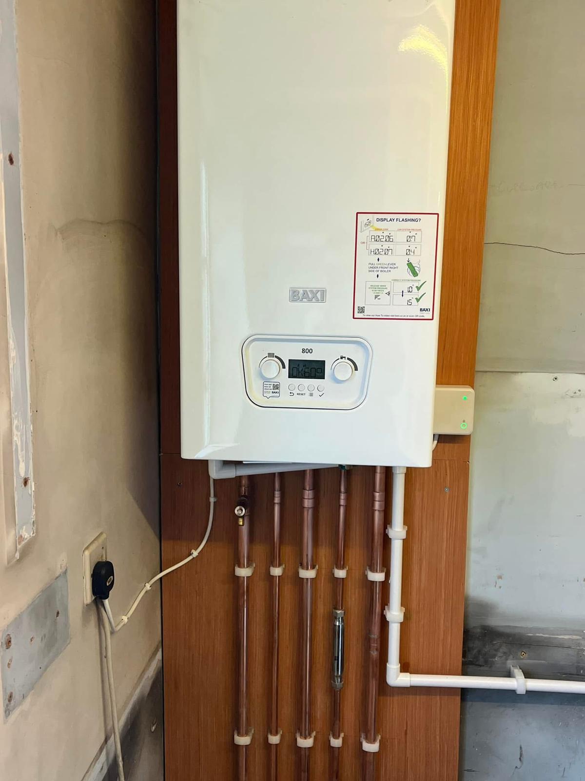 Baxi 800 combi boiler installation, North Lincolnshire
