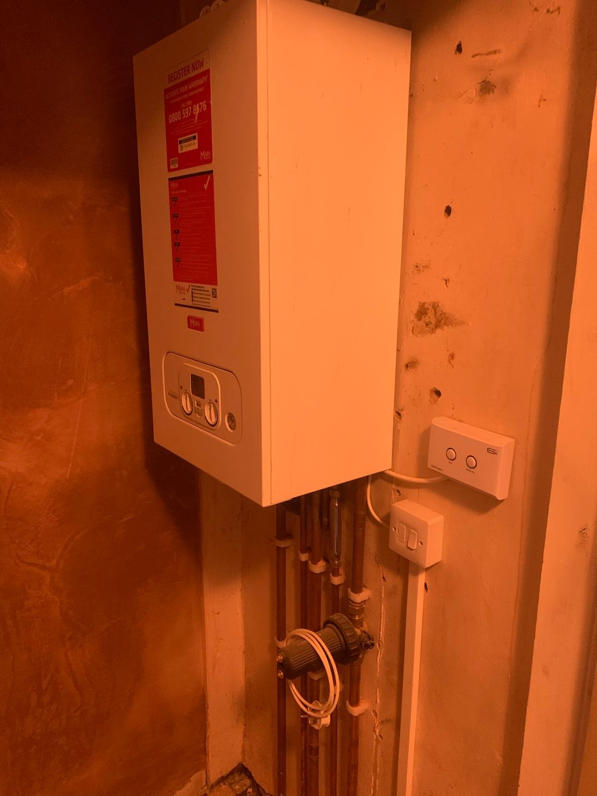 On-site plumbing and heating works in progress, North Lincolnshire