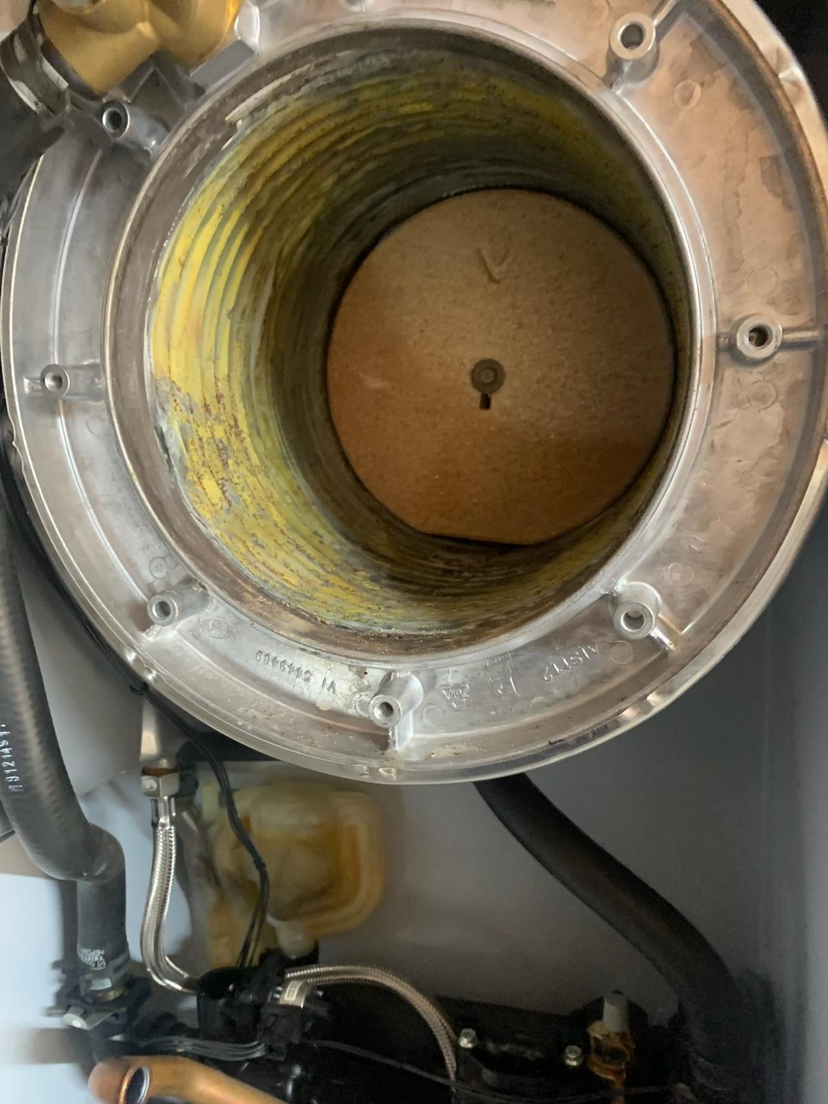 Boiler combustion chamber inspection during a diagnostic
